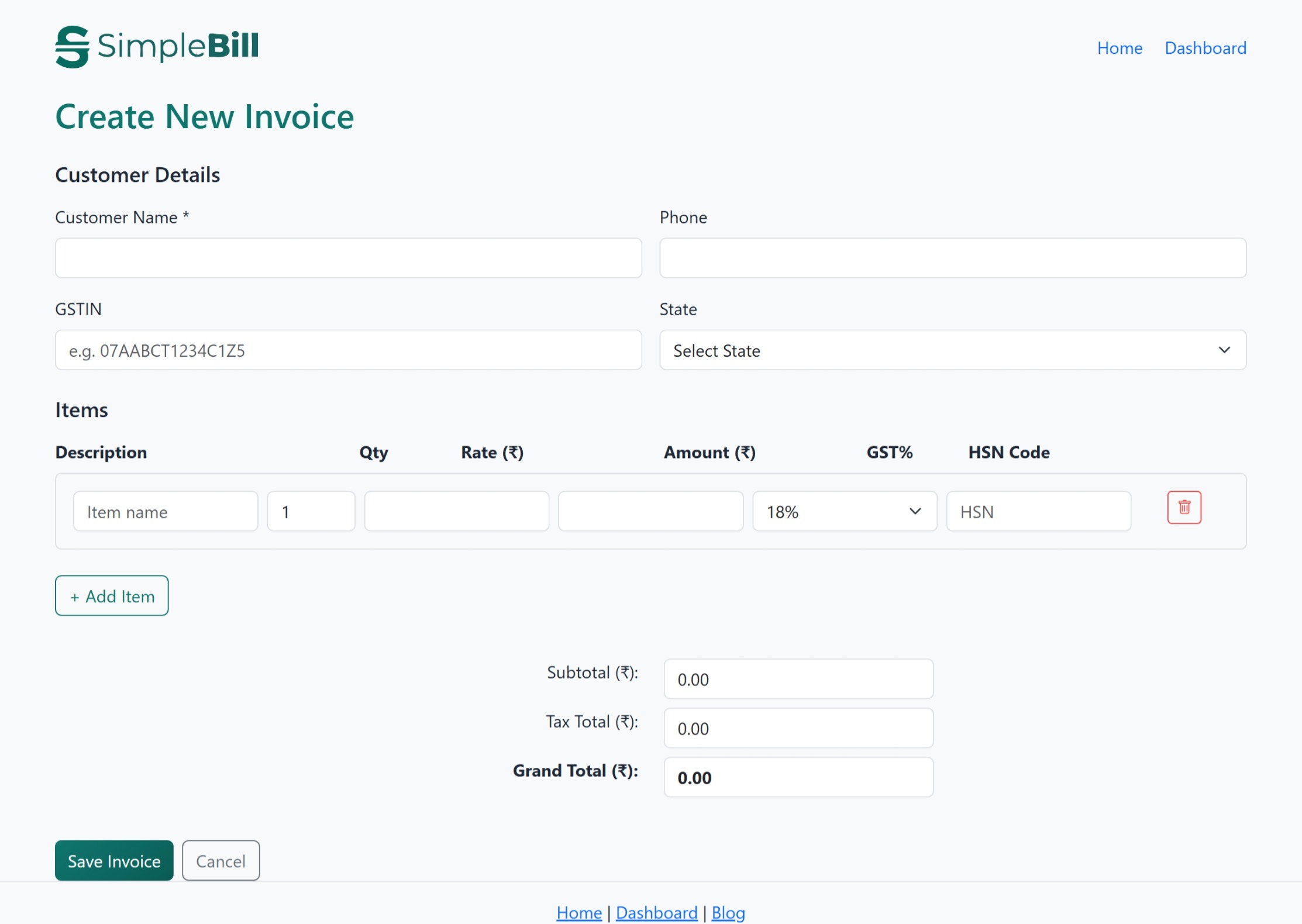 Create invoice desktop